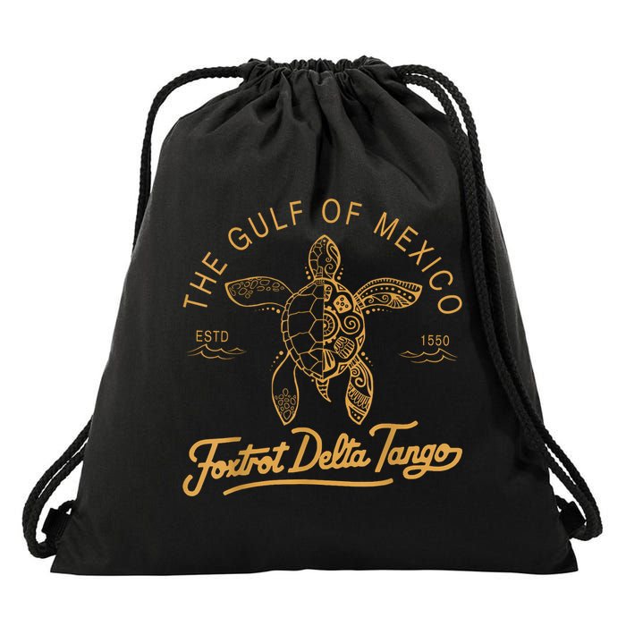 Gulf Of Mexico  Deltas Tangos Gulf Of Mexico Drawstring Bag