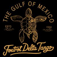 Gulf Of Mexico  Deltas Tangos Gulf Of Mexico Drawstring Bag