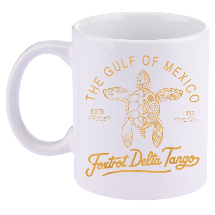 Gulf Of Mexico  Deltas Tangos Gulf Of Mexico 11oz C Handle Ceramic Mug
