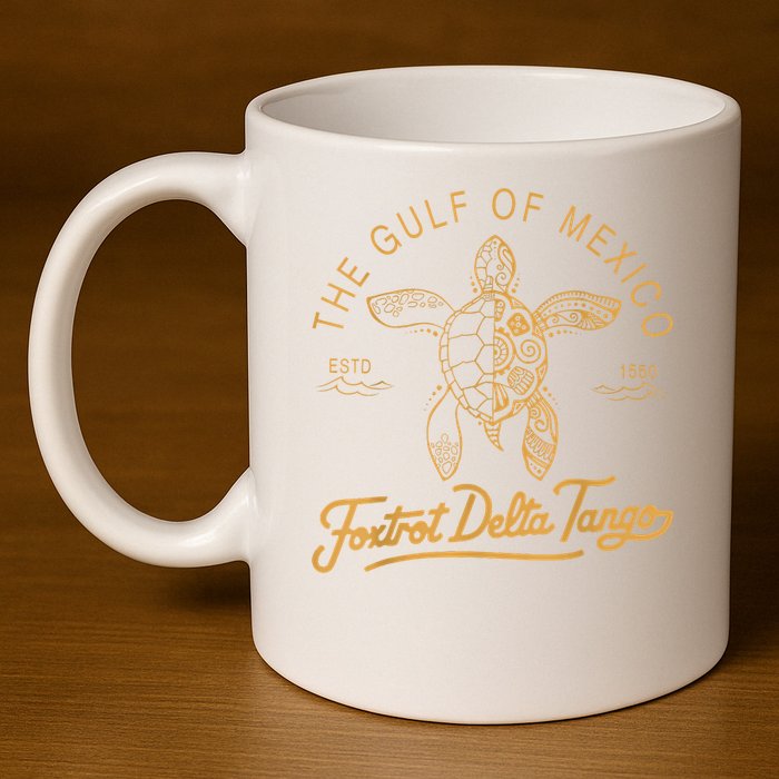 Gulf Of Mexico  Deltas Tangos Gulf Of Mexico 11oz C Handle Ceramic Mug