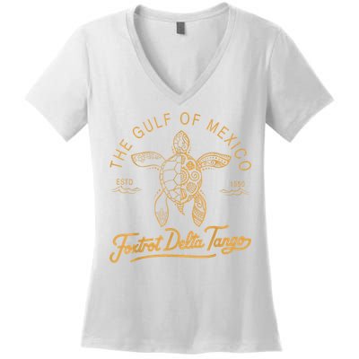 Gulf Of Mexico  Deltas Tangos Gulf Of Mexico Women's V-Neck T-Shirt