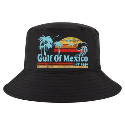 Gulf Of Mexico Est 1550 Retro Vintage Beach For Cool Comfort Performance Bucket Hat