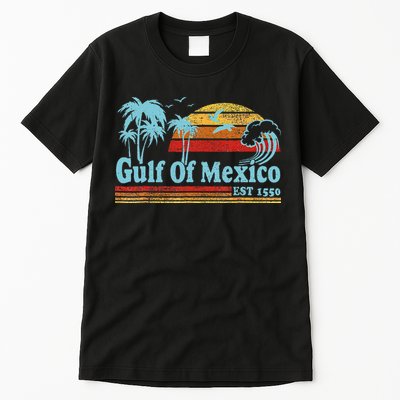 Gulf Of Mexico Est 1550 Retro Vintage Beach For Tall T-Shirt