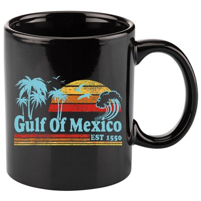 Gulf Of Mexico Est 1550 Retro Vintage Beach For 11oz C Handle Ceramic Mug