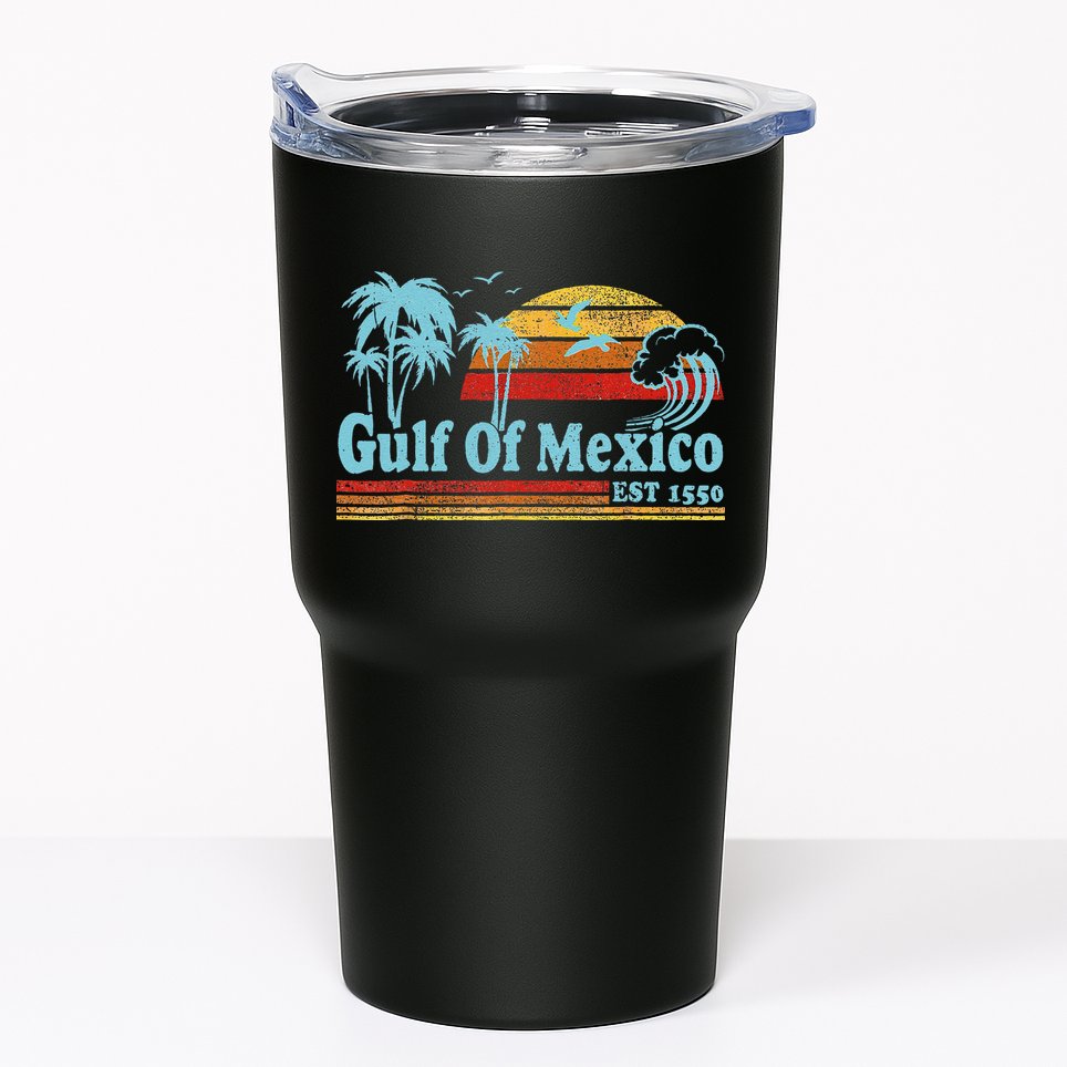 Gulf Of Mexico Est 1550 Retro Vintage Beach For Tumbler