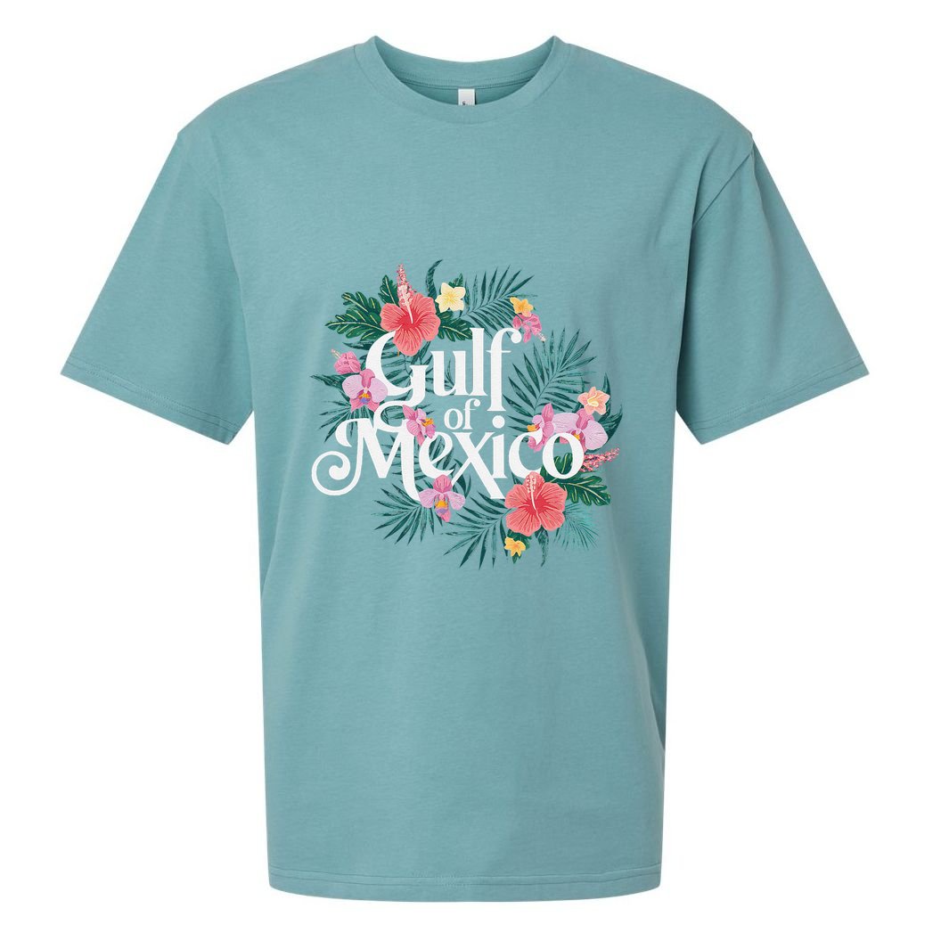 Gulf Of Mexico Gift Flag Beach Golfo De Mexico .Png Sueded Cloud Jersey T-Shirt