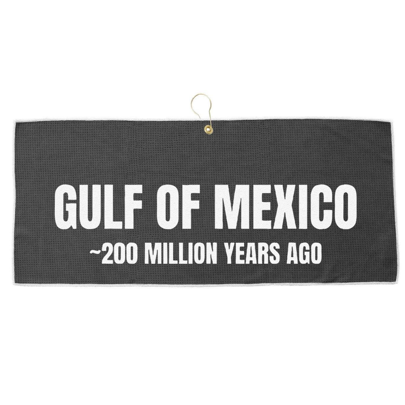 Gulf Of Mexico Vintage 200 Million Years Ago Large Microfiber Waffle Golf Towel
