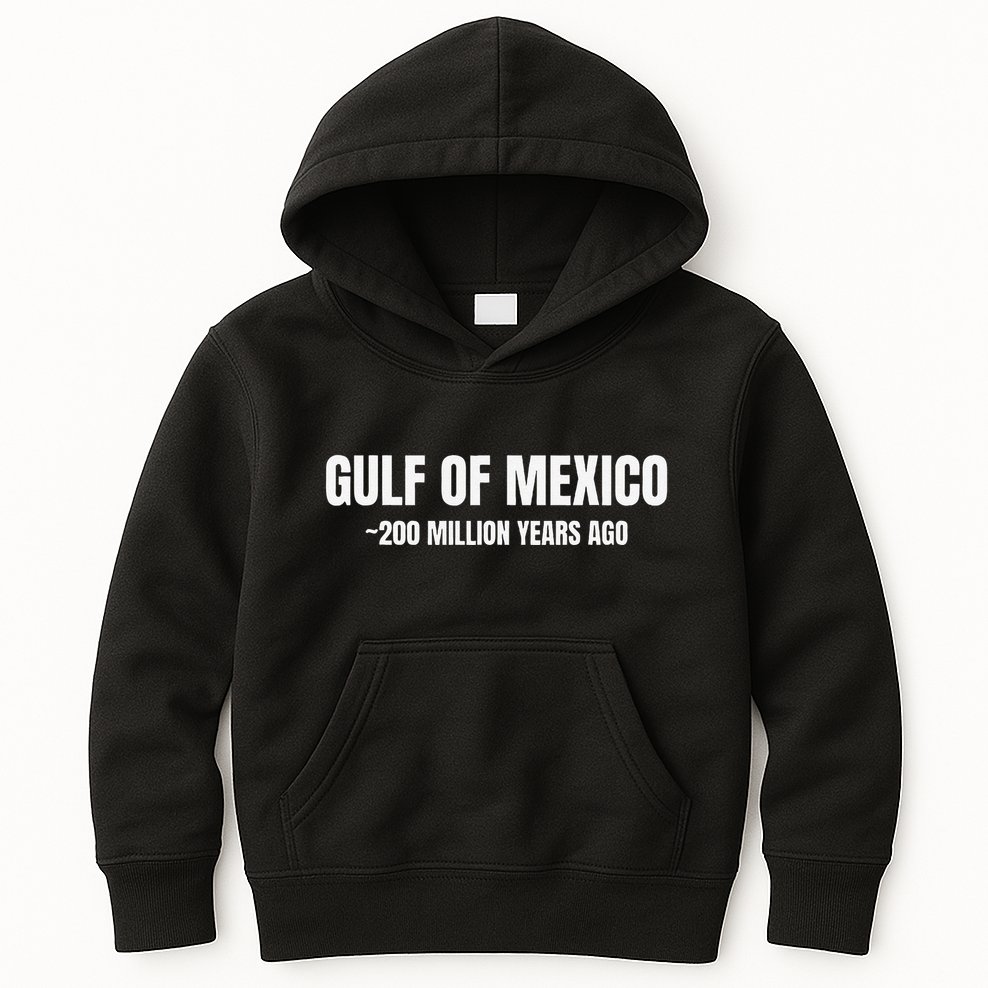 Gulf Of Mexico Vintage 200 Million Years Ago Kids Hoodie