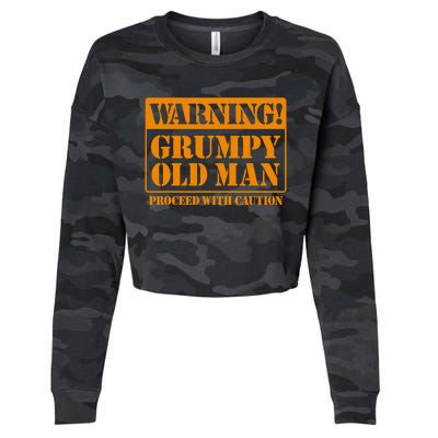 Grumpy Old Man Tee for Grandfathers Dads Father's Day Cropped Pullover Crew