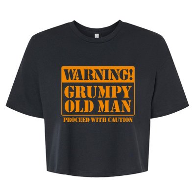 Grumpy Old Man Tee for Grandfathers Dads Father's Day Bella+Canvas Jersey Crop Tee