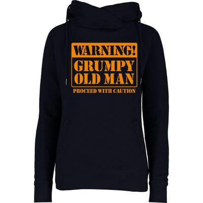 Grumpy Old Man Tee for Grandfathers Dads Father's Day Womens Funnel Neck Pullover Hood