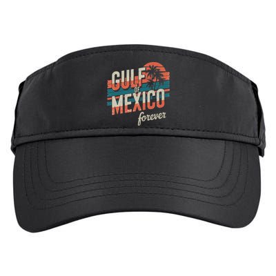 Gulf Of Mexico Forever Retro Vintage Gulf Of Mexico Adult Drive Performance Visor