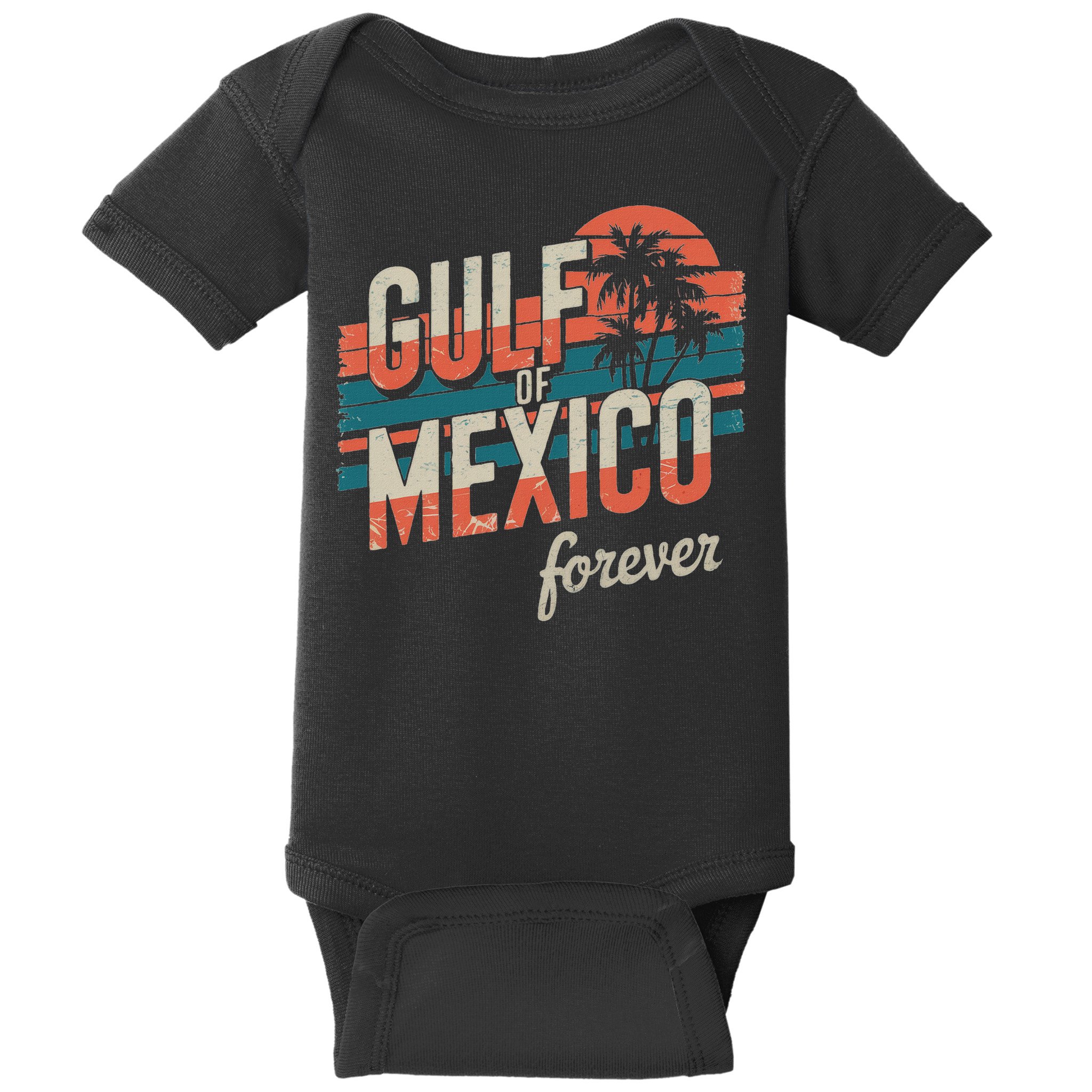 Gulf Of Mexico Forever Retro Vintage Gulf Of Mexico Baby Bodysuit