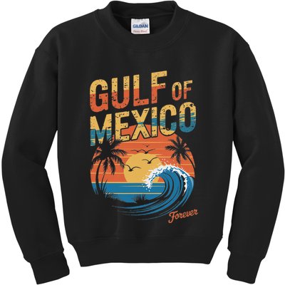 Gulf Of Mexico Forever Retro Vintage Gulf Of Mexico Kids Sweatshirt