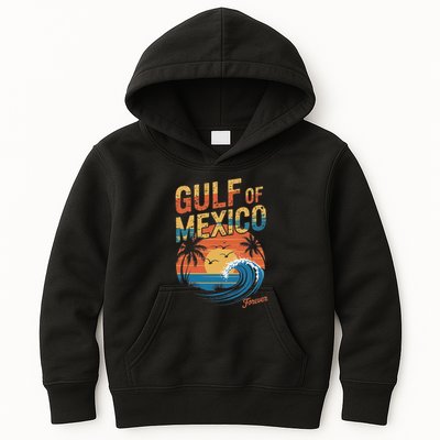 Gulf Of Mexico Forever Retro Vintage Gulf Of Mexico Kids Hoodie
