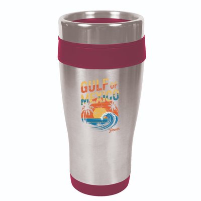 Gulf Of Mexico Forever Retro Vintage Gulf Of Mexico 16oz Travel Tumbler