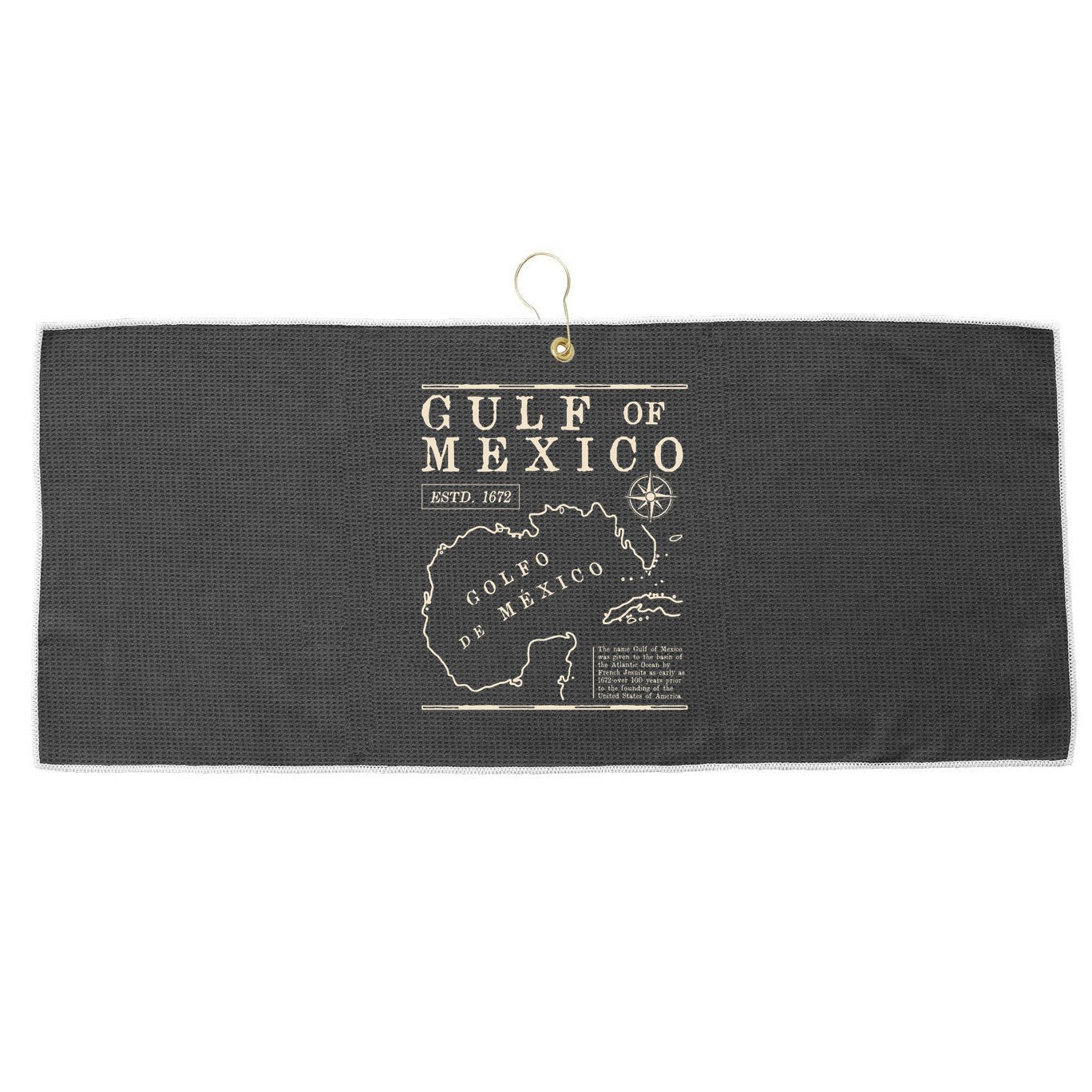 Gulf of Mexico Forever Retro Vintage Beach Women Large Microfiber Waffle Golf Towel
