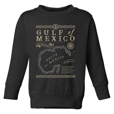 Gulf Of Mexico Est 1550 Retro Vintage Beach Toddler Sweatshirt