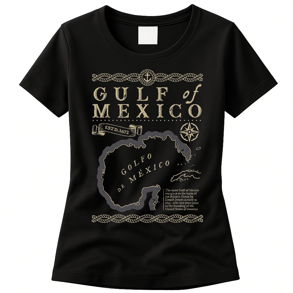 Gulf Of Mexico Est 1550 Retro Vintage Beach Womens T-Shirt