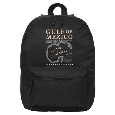 Gulf Of Mexico 1672 Historic Map Coastal History 16 in Basic Backpack