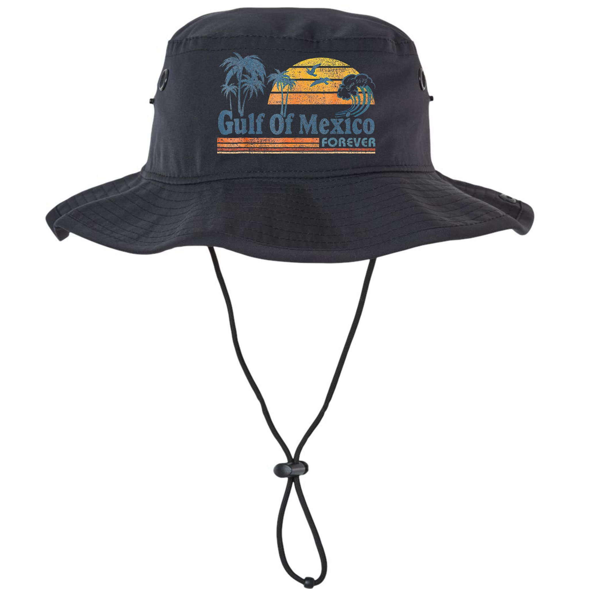 Gulf Of Mexico Forever Since 1672 Retro Vintage Beach Gulf Bucket Hat