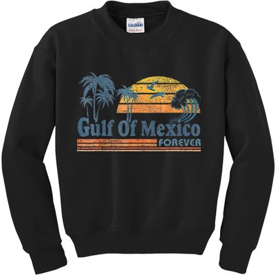 Gulf Of Mexico Forever Since 1672 Retro Vintage Beach Gulf Kids Sweatshirt