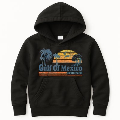 Gulf Of Mexico Forever Since 1672 Retro Vintage Beach Gulf Kids Hoodie
