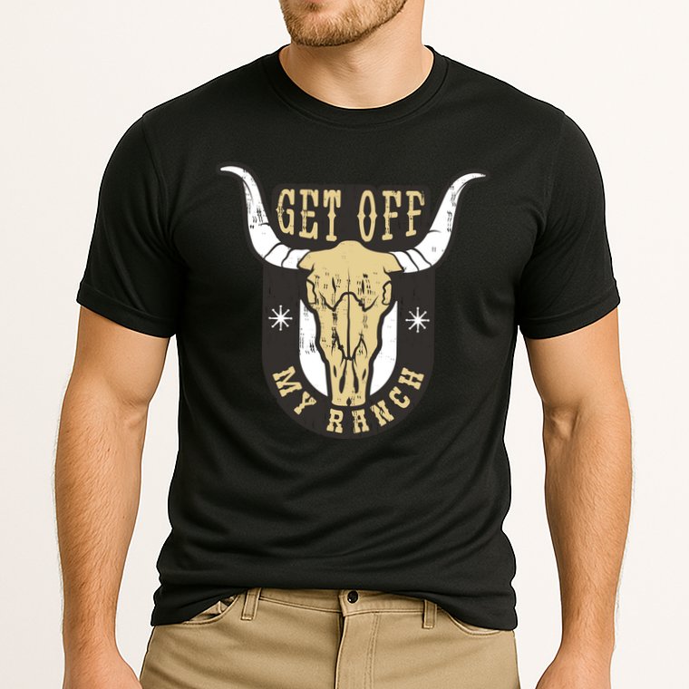 Get Off My Ranch Bull Performance Shirt
