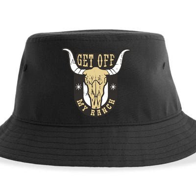Get Off My Ranch Bull Sustainable Bucket Hat