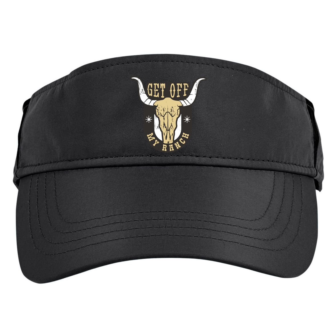 Get Off My Ranch Bull Adult Drive Performance Visor