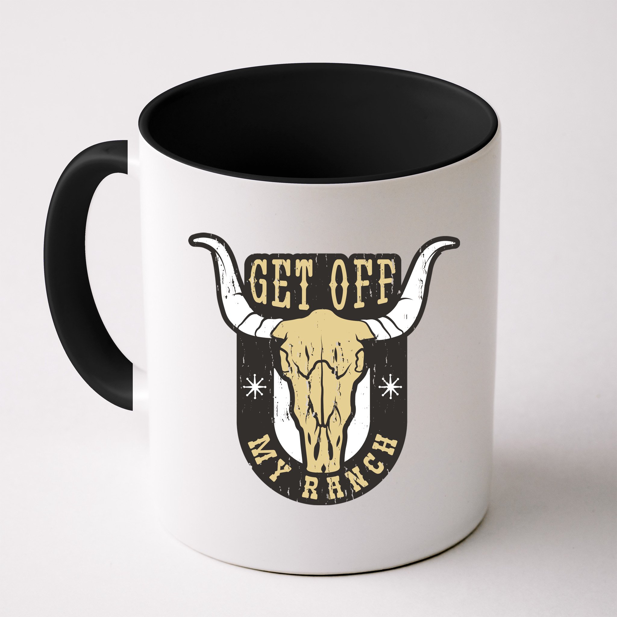 Get Off My Ranch Bull Mug