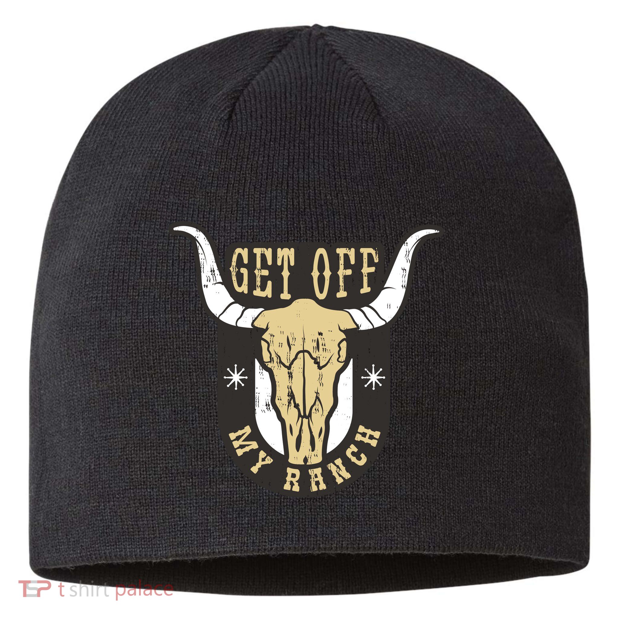 Get Off My Ranch Bull Sustainable Beanie