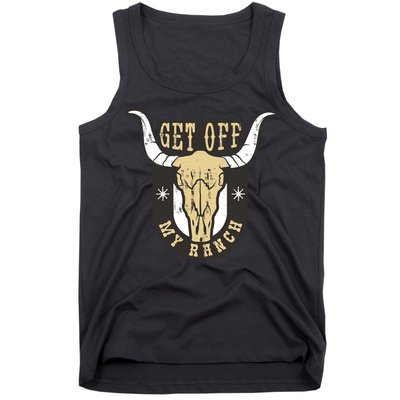 Get Off My Ranch Bull Tank Top