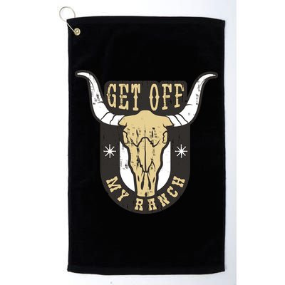 Get Off My Ranch Bull Golf Towel