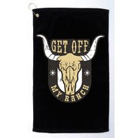 Get Off My Ranch Bull Golf Towel