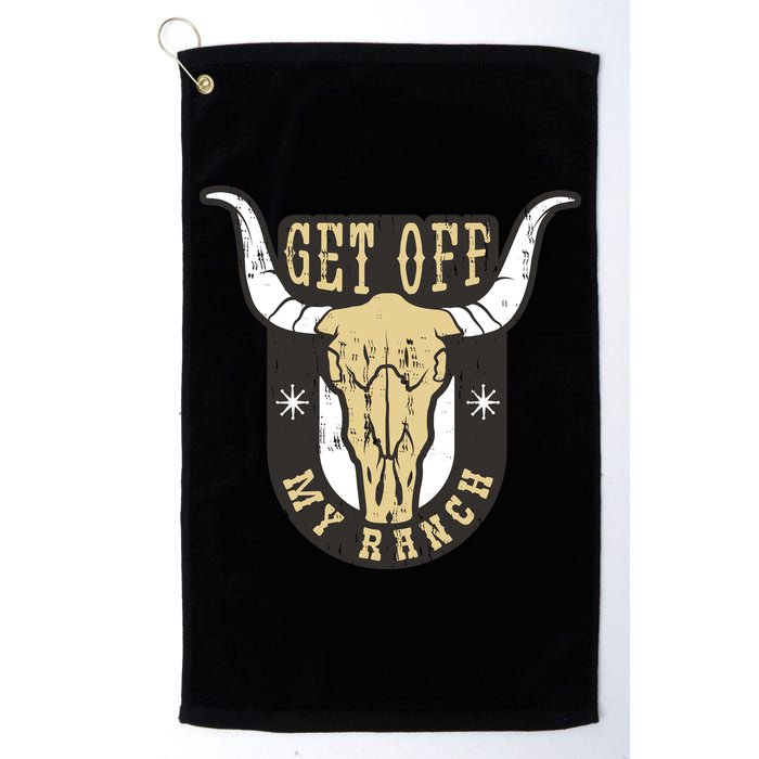Get Off My Ranch Bull Golf Towel