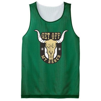 Get Off My Ranch Bull Mesh Reversible Basketball Jersey Tank