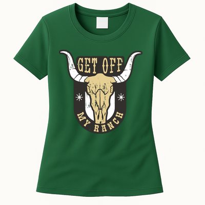 Get Off My Ranch Bull Womens T-Shirt