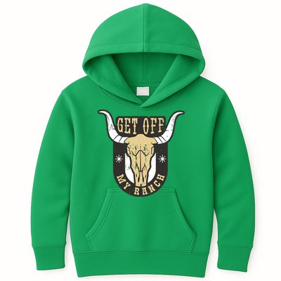 Get Off My Ranch Bull Kids Hoodie