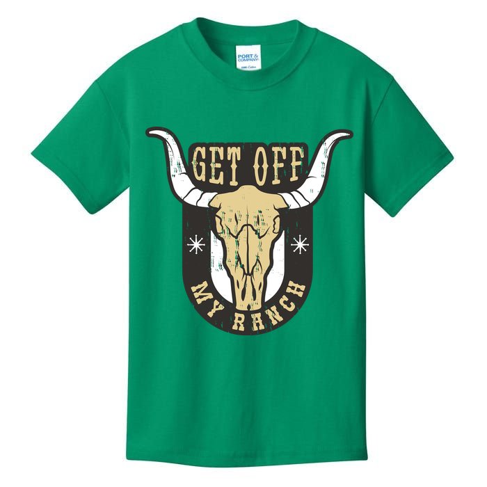 Get Off My Ranch Bull Kids T-Shirt