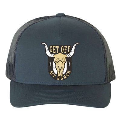 Get Off My Ranch Bull Yupoong Adult 5-Panel Trucker Hat