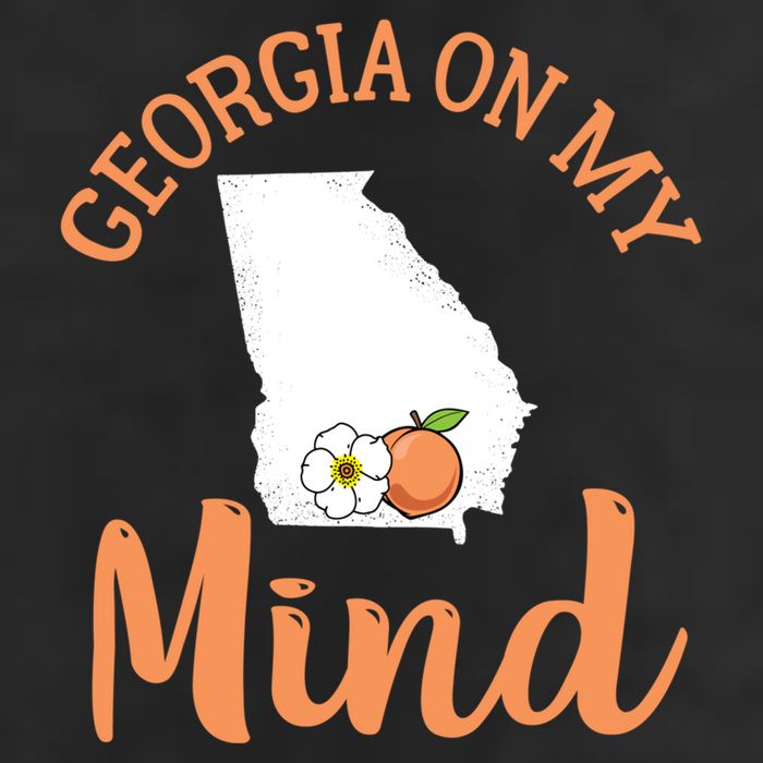 Georgia On My Mind GA Atlanta Peach Funny Southern State 11oz C Handle Ceramic Mug