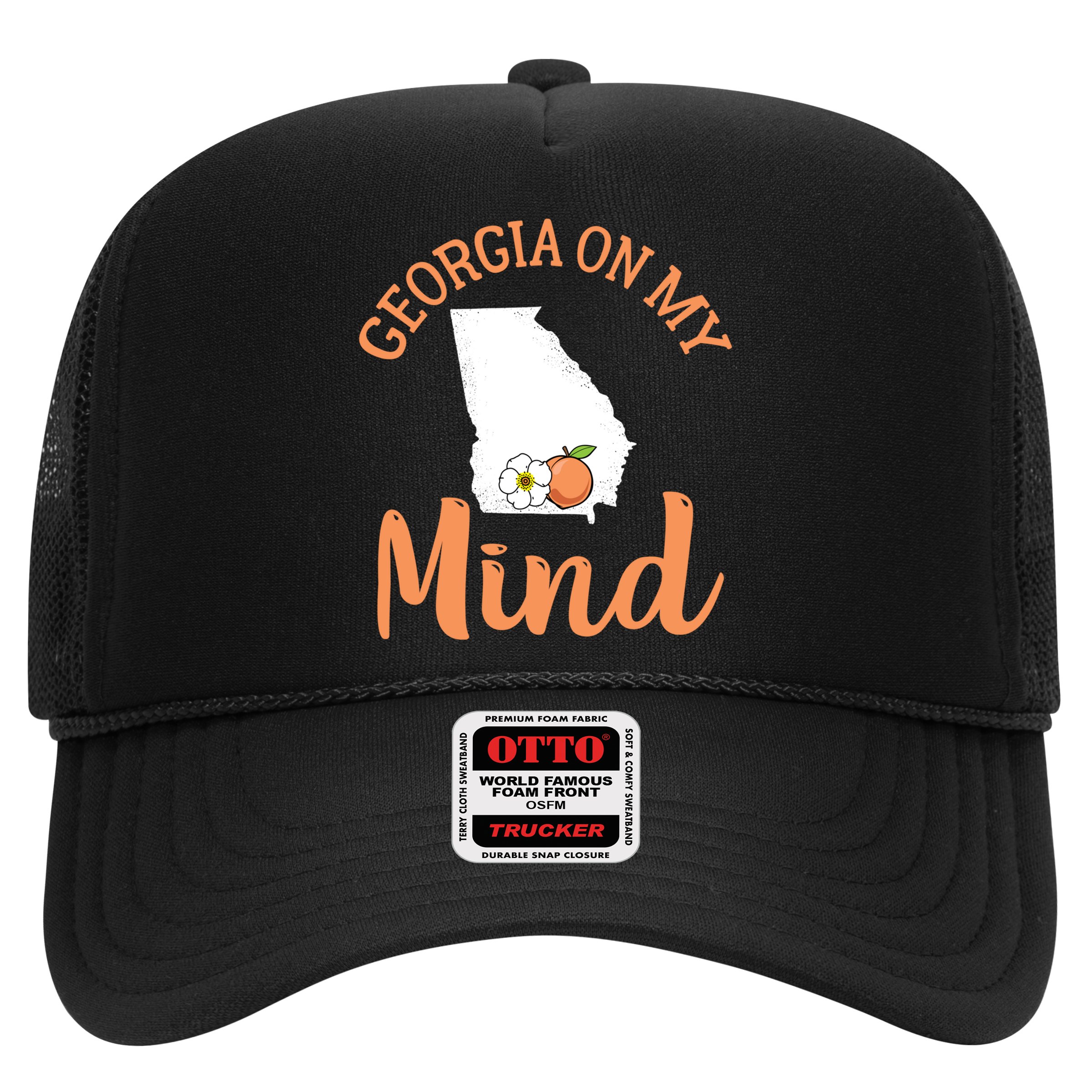 Georgia On My Mind GA Atlanta Peach Funny Southern State Hat