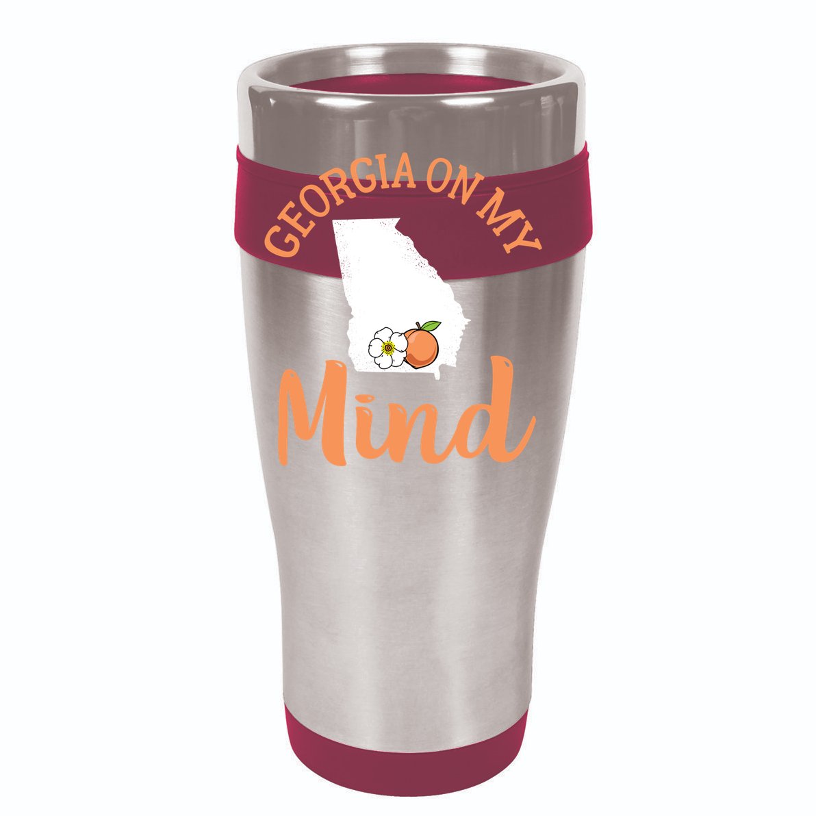 Georgia On My Mind GA Atlanta Peach Funny Southern State Cropped Pullover Crew