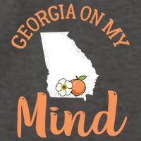 Georgia On My Mind GA Atlanta Peach Funny Southern State Vector Backpack