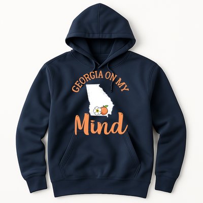 Georgia On My Mind GA Atlanta Peach Funny Southern State Hoodie