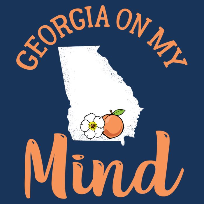 Georgia On My Mind GA Atlanta Peach Funny Southern State Bucket Hat