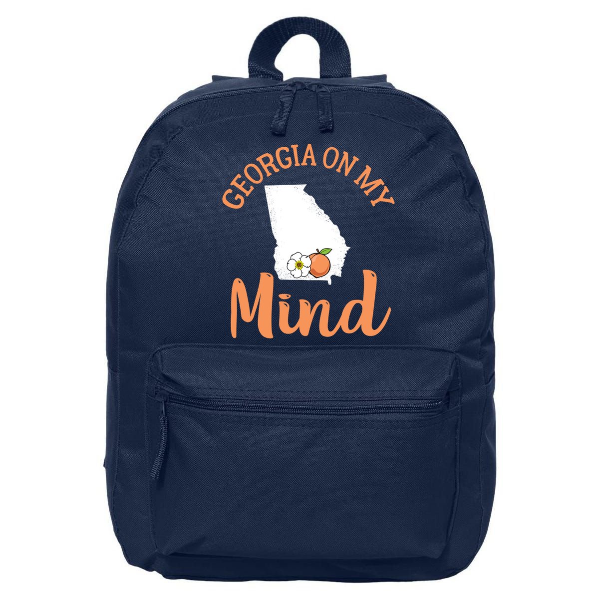 Georgia On My Mind GA Atlanta Peach Funny Southern State 16 in Basic Backpack