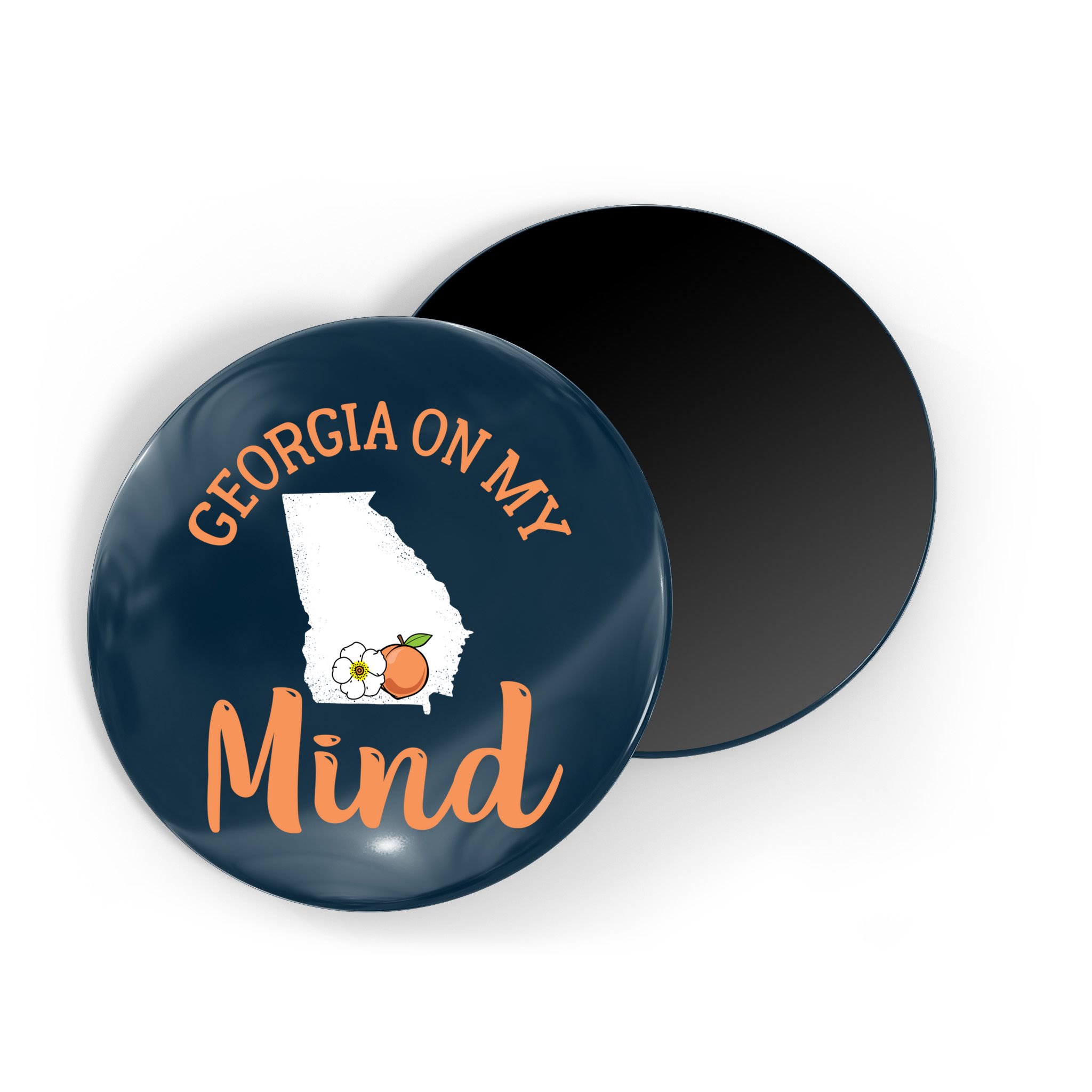 Georgia On My Mind GA Atlanta Peach Funny Southern State Magnet