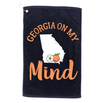 Georgia On My Mind GA Atlanta Peach Funny Southern State Golf Towel